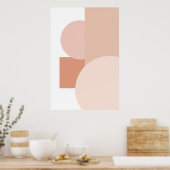 Minimal Geometric Balance Abstract ポスター (キッチン)