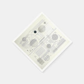 Minimal Geometric Line Art スタンダードカクテルナプキン (角)