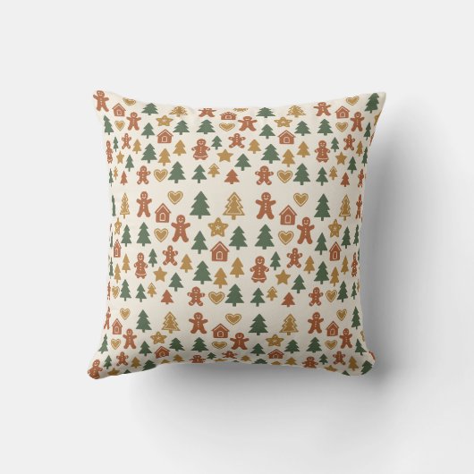 Minimal Gingerbread Pattern クッション (裏面)