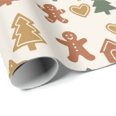 Minimal Gingerbread Pattern ラッピングペーパー (ロールコーナー)