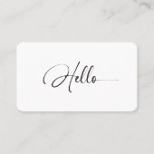 Minimal Girly Hello Makeup Artist Beauty Qr Code 名刺 (正面)