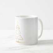 Minimal Gold Christmas Tree Mug コーヒーマグカップ (正面右)