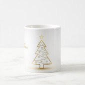 Minimal Gold Christmas Tree Mug コーヒーマグカップ (中央)