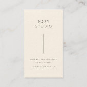 Minimal Gold & Cream | Vertical 名刺 (裏面)