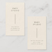 Minimal Gold & Cream | Vertical 名刺 (正面/裏面)