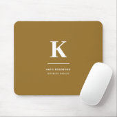 Minimal Gold Elegant Sophisticated Luxe Monogram マウスパッド (マウス)
