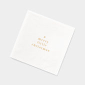 Minimal Gold Foil A Merry Little Christmas 箔ナプキン (左)