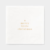 Minimal Gold Foil A Merry Little Christmas 箔ナプキン (正面)