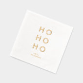 Minimal Gold Foil “HO HO HO” Christmas  箔ナプキン (左)