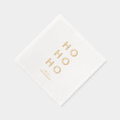 Minimal Gold Foil “HO HO HO” Christmas  箔ナプキン (右)