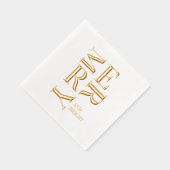 Minimal Gold Foil “Merry and Bright” Christmas  箔ナプキン (右)