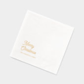 Minimal Gold Foil “Merry Christmas”  箔ナプキン (左)