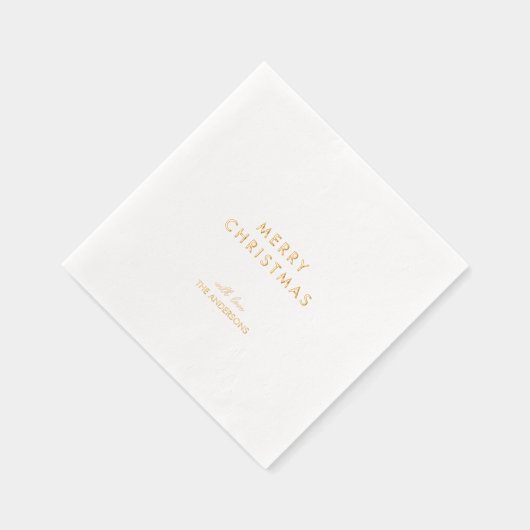 Minimal Gold Foil Merry Christmas 箔ナプキン (右)