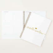 Minimal Gold Heart Script Signature Name  プランナー手帳 (ディスプレー)