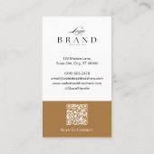 Minimal Gold Modern Professional Consultant Photo 名刺 (裏面)