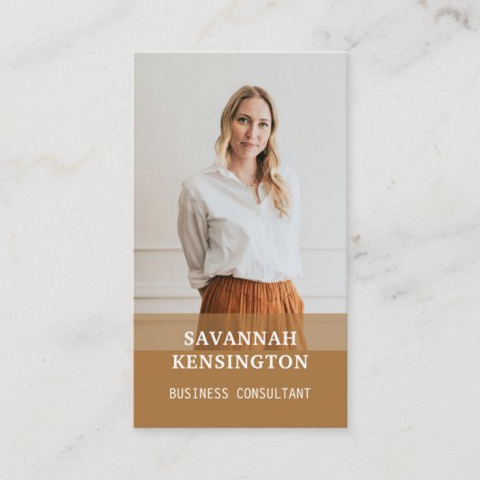 Minimal Gold Modern Professional Consultant Photo 名刺 (正面)