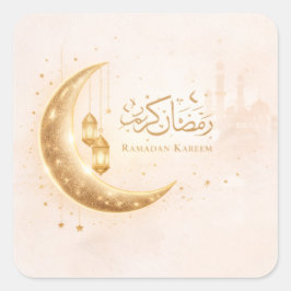 Minimal Gold Ramadan Kareem Stick– Elegant Islamic スクエアシール