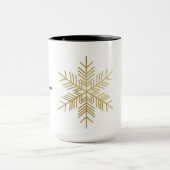 “Minimal Gold Snowflake Christmas Mug | Eleg 15 oz マグカップ (中央)