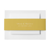Minimal Gold Text Classic Wedding Envelope 招待状ベリーバンド (正面例)