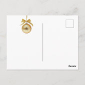 Minimal Golden Christmas Tree Card | Elegant Holid ポストカード (裏面)