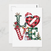 Minimal Golden Christmas Tree Card | Elegant Holid ポストカード (正面/裏面)