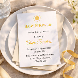 Minimal Golden Sun Composition 招待状