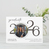 Minimal Graduation Announcement 招待状 (スタンド正面)