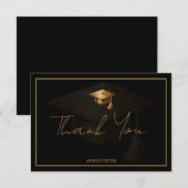 Minimal Graduation Cap Tassel サンキューカード (正面/裏面)