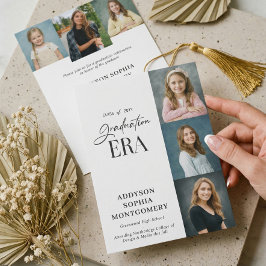 Minimal Graduation Era Then & Now Photos Grad 招待状