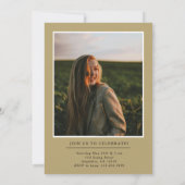 Minimal Graduation Photo Announcement 招待状 (裏面)