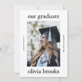 Minimal Graduation Photo Card | Custom College (正面)