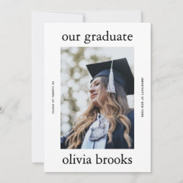 Minimal Graduation Photo Card | Custom College