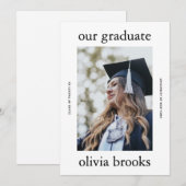 Minimal Graduation Photo Card | Custom College (正面/裏面)