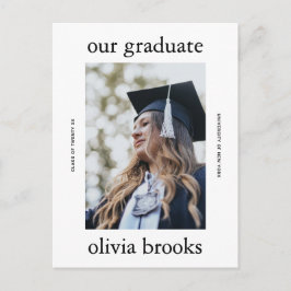 Minimal Graduation Photo Card | Custom College ポストカード