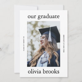 Minimal Graduation Photo Card | Custom College Gra 招待状
