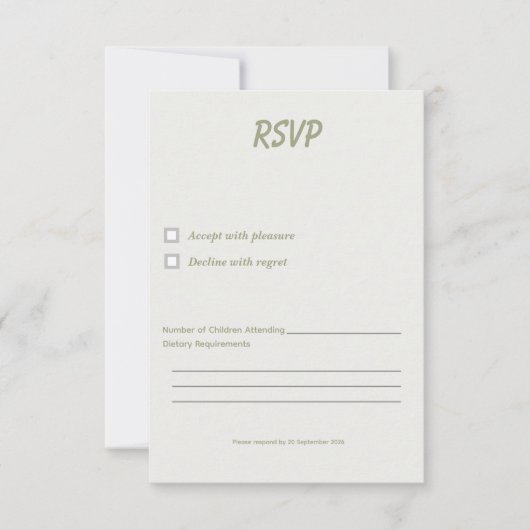 Minimal Graduation RSVP Card Template サンキューカード (正面)