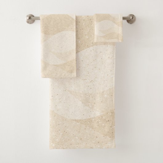 Minimal Grain Texture ,Soft, Neutral pattern バスタオルセット (インサイチュ)