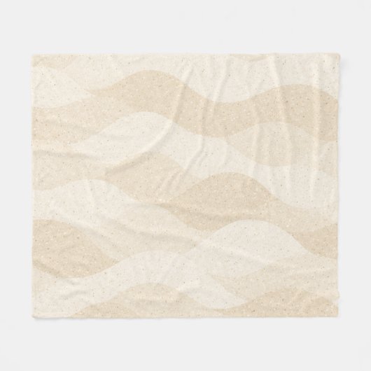 Minimal Grain Texture ,Soft, Neutral pattern フリースブランケット (正面(横))