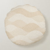 Minimal Grain Texture ,Soft, Neutral pattern ラウンドクッション (裏面)