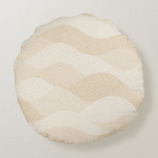 Minimal Grain Texture ,Soft, Neutral pattern ラウンドクッション (裏面)