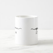Minimal Grandma Established Handwritten Name Year コーヒーマグカップ (中央)