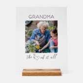 Minimal Grandma the Heart of it All Photo Acrylic アクリルサイン (正面)