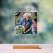 Minimal Grandma the Heart of it All Photo Acrylic アクリルサイン (ニュートラル)