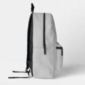 Minimal Gray Custom Name Backpack プリントバックパック (左)