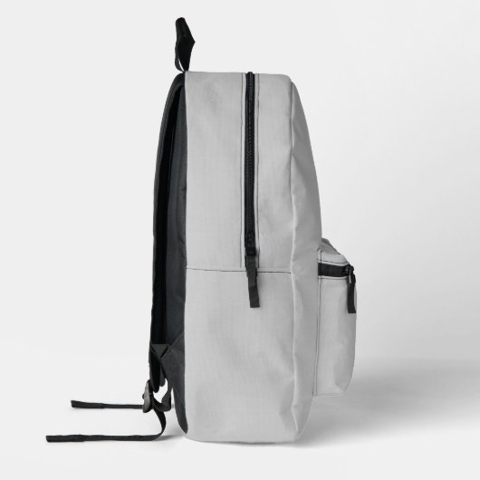 Minimal Gray Custom Name Backpack プリントバックパック (左)