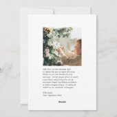 Minimal Green Border Photo Elegant Christmas シーズンカード (裏面)