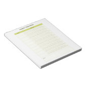 Minimal Green Daily Checklist Planner Design ノートパッド (アングル)