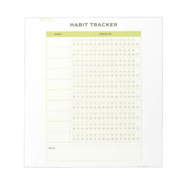 Minimal Green Daily Checklist Planner Design ノートパッド