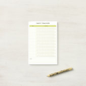 Minimal Green Daily Checklist Planner Design ポストイット (デスク上)