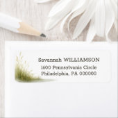Minimal Green Marsh Grass Address Label ラベル (インサイチュ)